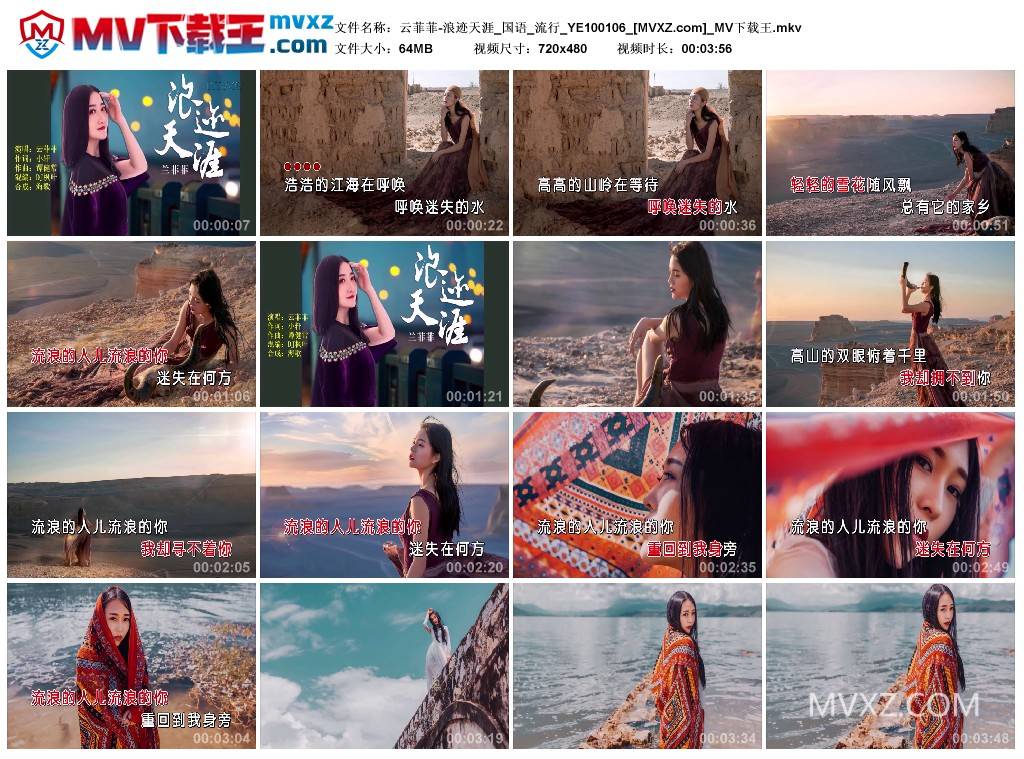 云菲菲-浪迹天涯_国语_流行_YE100106